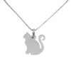 Gato sentado gordito Dije de plata .925 Gatito