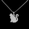 Gato sentado gordito Dije de plata .925 Gatito - Image 2