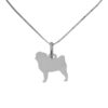Pug cachorro Dije de plata .925