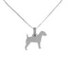 Jack Russell Terrier de perfil Dije de plata .925